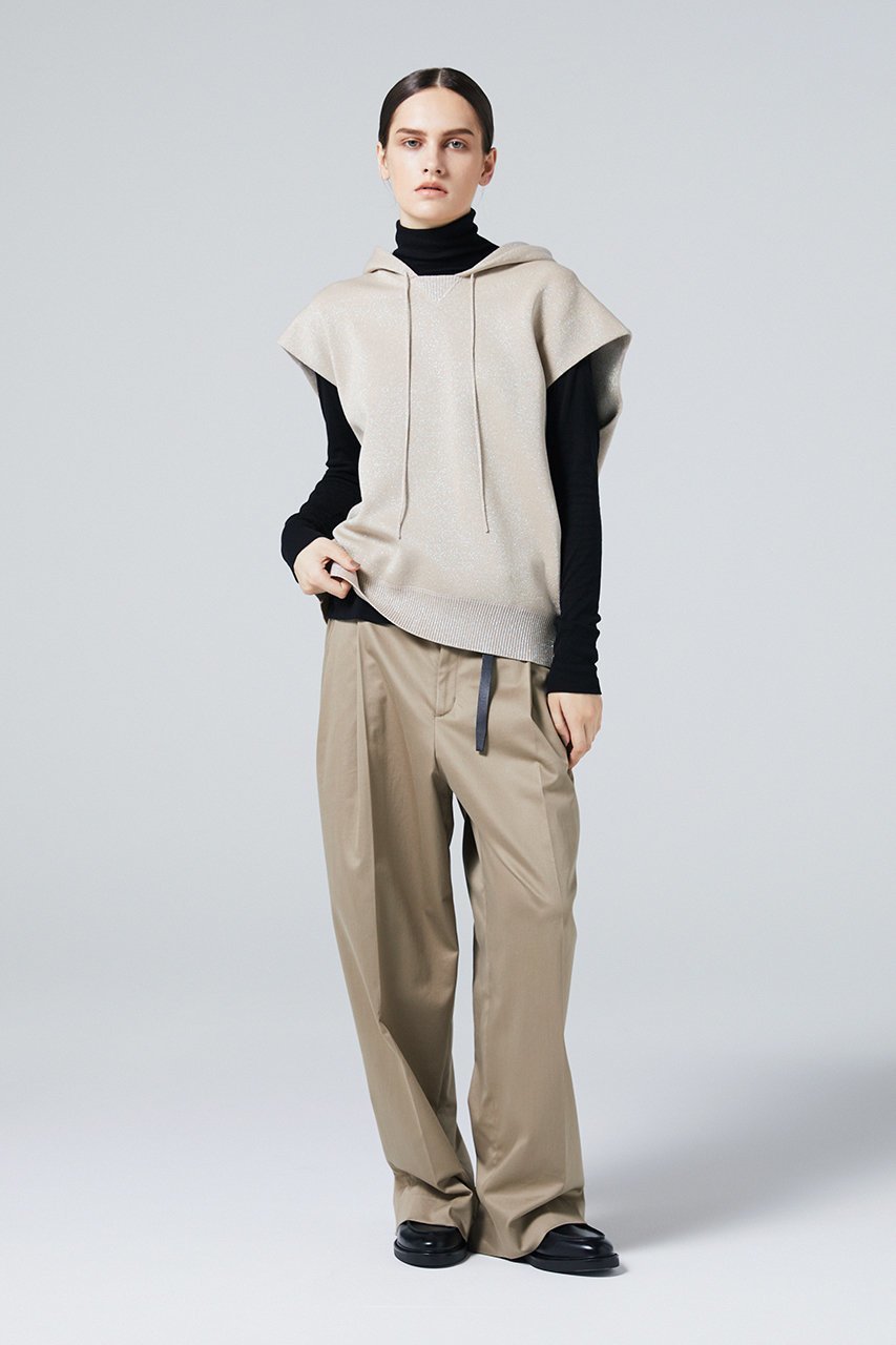【オーヴィル/EAUVIRE】のラメニットフーディー 人気、トレンドファッション・服の通販 founy(ファニー) 　ファッション　Fashion　レディースファッション　WOMEN　トップス・カットソー　Tops/Tshirt　ニット　Knit Tops　プルオーバー　Pullover　なめらか　Smooth　イタリア　Italy　スタイリッシュ　Stylish　スリーブ　Sleeve　フォルム　Form　フレンチ　French　ベスト　Vest　other-5|ID: prp329100004102769 ipo3291000000031413434