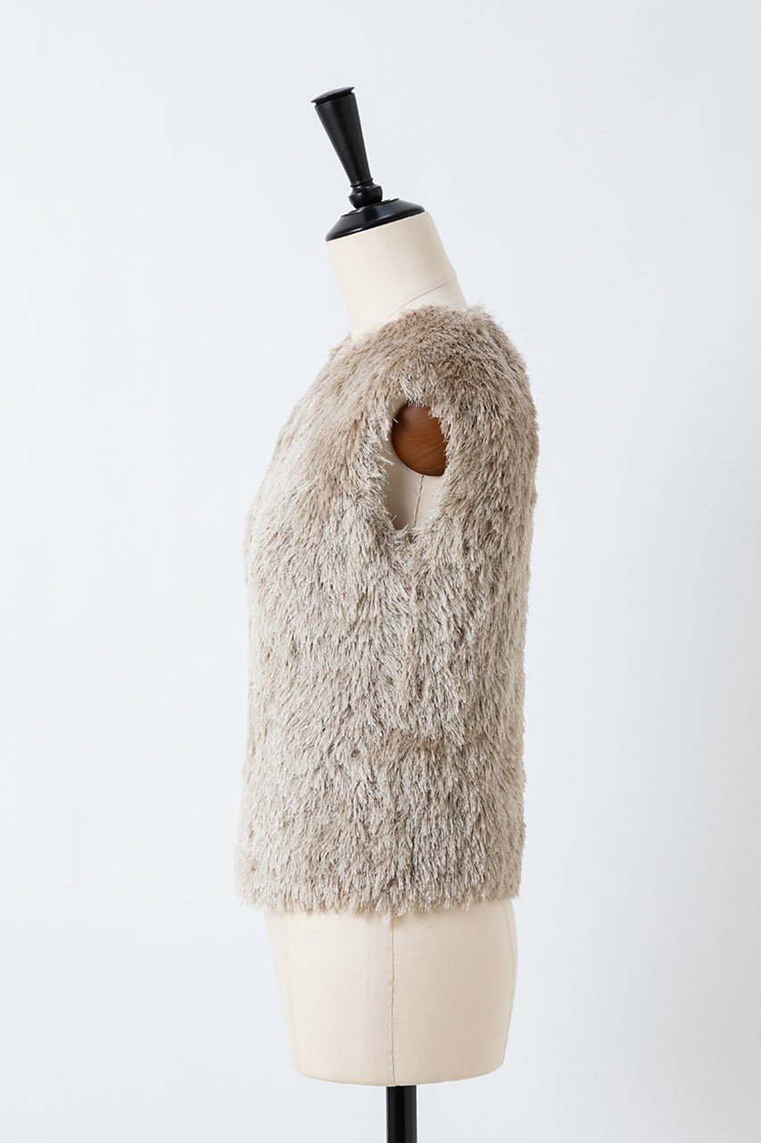 【オーヴィル/EAUVIRE】のシルクファーフレンチスリーブニット 人気、トレンドファッション・服の通販 founy(ファニー) 　ファッション　Fashion　レディースファッション　Fashion for Women　トップス・カットソー　Cut & Sew Tops　ニット　Knit Tops & Sweaters　カジュアルプルオーバー・ニットトップス　Pullovers & Knit Tops / Casual Pullovers　エアリー　Airy Texture　エレガント 上品　Elegant　コンパクト　Compact, Small Size　シルク　Silk, 100% Silk　スリーブ　Sleeve, Long Sleeve / Short Sleeve　テクスチャー　Texture, Textured Fabric　フォルム　Silhouette, Form　フレンチ　French, French Style　other-2|ID: prp329100004102770 ipo3291000000035924531