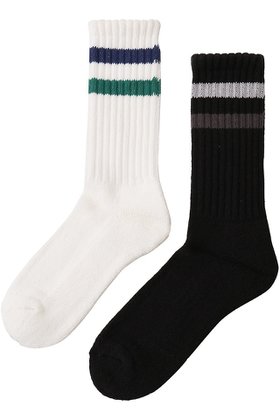 【ユニバーサルプロダクツ/UNIVERSAL PRODUCTS / MEN】の【MEN】2P LINE SOCKS/ソックス 人気、トレンドファッション・服の通販 founy(ファニー) ファッション Fashion メンズファッション Fashion for Men スポーティ Sporty, Casual Athletic ソックス Socks, Hosiery ベーシック Basic, Essential |ID:prp329100004102795