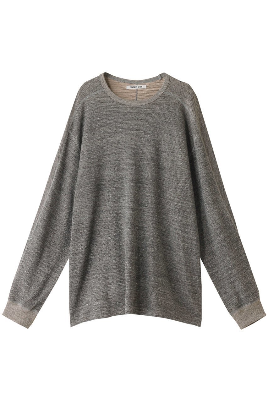 【セブン バイ セブン/SEVEN BY SEVEN / MEN】の【MEN】サーマルシャツ‐Mixed“UNSTAINED”yarn‐ インテリア・キッズ・メンズ・レディースファッション・服の通販 founy(ファニー) 　ファッション　Fashion　メンズファッション　Fashion for Men　トップス・カットソー　Cut & Sew Tops　パーカー・フーディー / カジュアルコーデ　Hoodies & Parkas　メンズシャツ　Shirts　スリーブ　Sleeve, Long Sleeve / Short Sleeve　ロング　Long, Long-Length　グレー|ID: prp329100004102838 ipo3291000000032912731