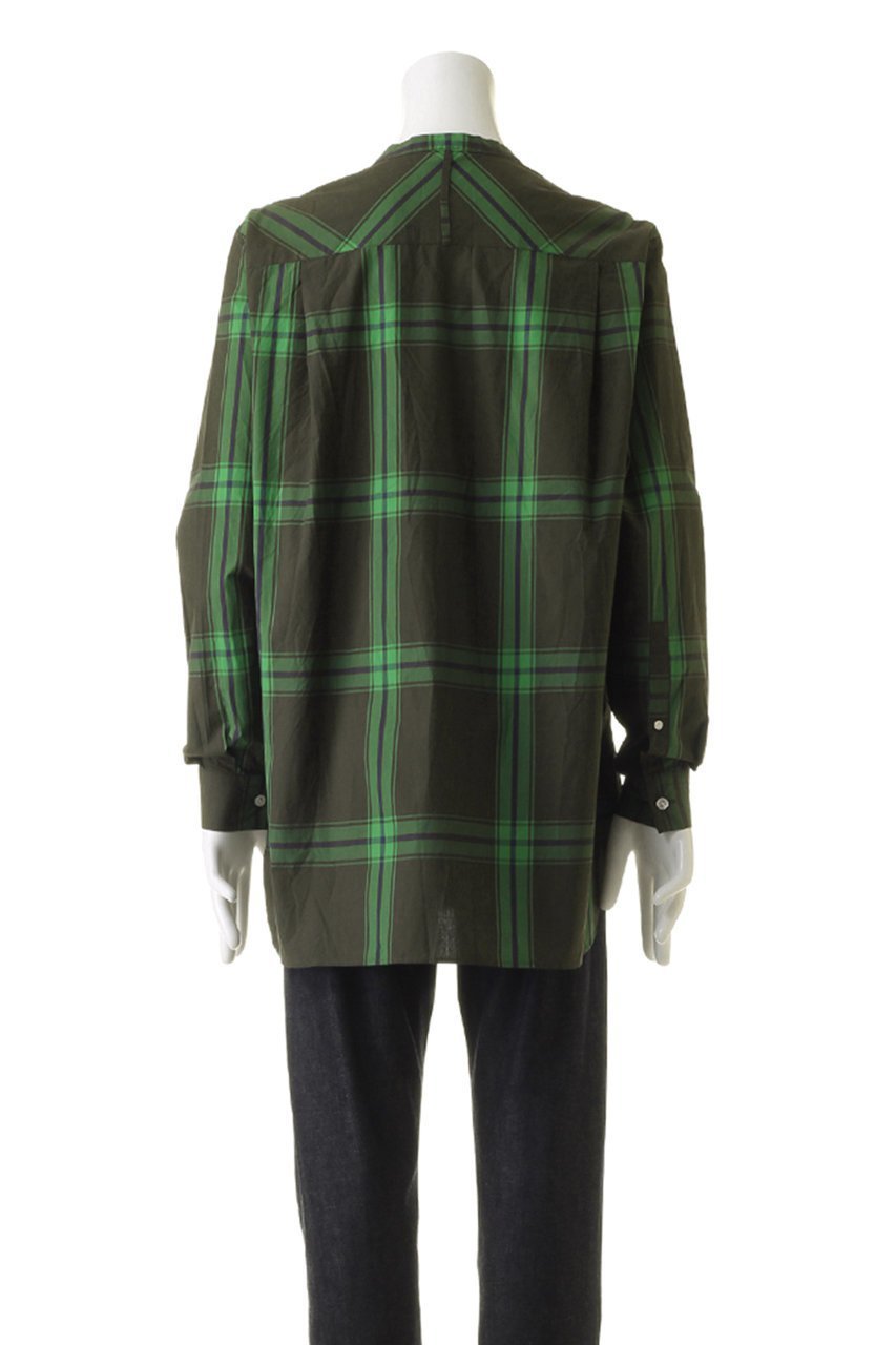 【コロン/:colon / MEN】の【MEN】Wide Check Typewriter バンドカラーシャツ 人気、トレンドファッション・服の通販 founy(ファニー) 　ファッション　Fashion　メンズファッション　Fashion for Men　スリーブ　Sleeve, Long Sleeve / Short Sleeve　タイプライター　Typewriter Fabric, Crisp Cotton　チェック　Check, Plaid, Tartan　ベスト　Vest, Waistcoat　ロング　Long, Long-Length　A/W・秋冬　Autumn/Winter　other-4|ID: prp329100004102841 ipo3291000000032903284
