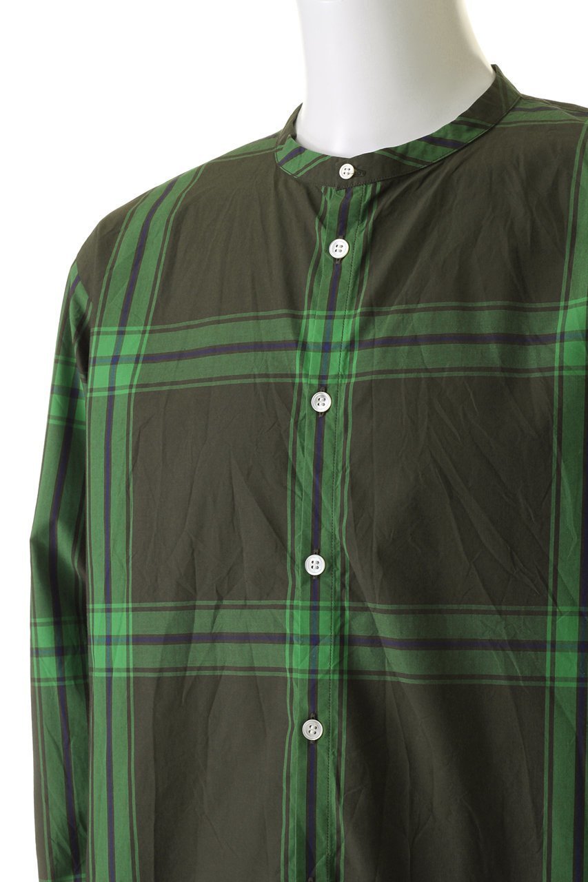 【コロン/:colon / MEN】の【MEN】Wide Check Typewriter バンドカラーシャツ 人気、トレンドファッション・服の通販 founy(ファニー) 　ファッション　Fashion　メンズファッション　Fashion for Men　スリーブ　Sleeve, Long Sleeve / Short Sleeve　タイプライター　Typewriter Fabric, Crisp Cotton　チェック　Check, Plaid, Tartan　ベスト　Vest, Waistcoat　ロング　Long, Long-Length　A/W・秋冬　Autumn/Winter　other-5|ID: prp329100004102841 ipo3291000000032903287