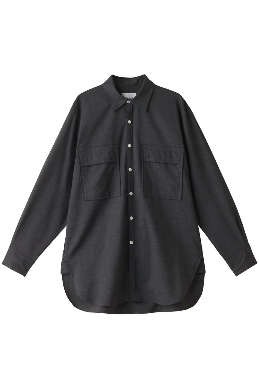 【コロン/:colon / MEN】の【MEN】Wool Tropical ポケットシャツ インテリア・キッズ・メンズ・レディースファッション・服の通販 founy(ファニー) 　ファッション　Fashion　メンズファッション　Fashion for Men　スリーブ　Sleeve, Long Sleeve / Short Sleeve　フラップ　Flap, Flap Pocket　ポケット　Pocket, Pocket Detail　ロング　Long, Long-Length　人気　Popular, Best Seller　定番　Standard, Basic Item　D.Grey|ID: prp329100004102842 ipo3291000000032903302