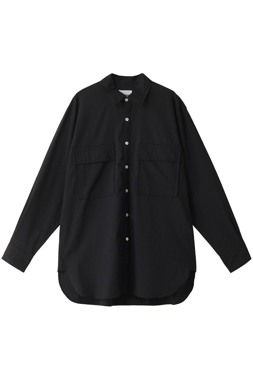 【コロン/:colon / MEN】の【MEN】Wool Tropical ポケットシャツ インテリア・キッズ・メンズ・レディースファッション・服の通販 founy(ファニー) 　ファッション　Fashion　メンズファッション　Fashion for Men　スリーブ　Sleeve, Long Sleeve / Short Sleeve　フラップ　Flap, Flap Pocket　ポケット　Pocket, Pocket Detail　ロング　Long, Long-Length　人気　Popular, Best Seller　定番　Standard, Basic Item　Black|ID: prp329100004102842 ipo3291000000032903305