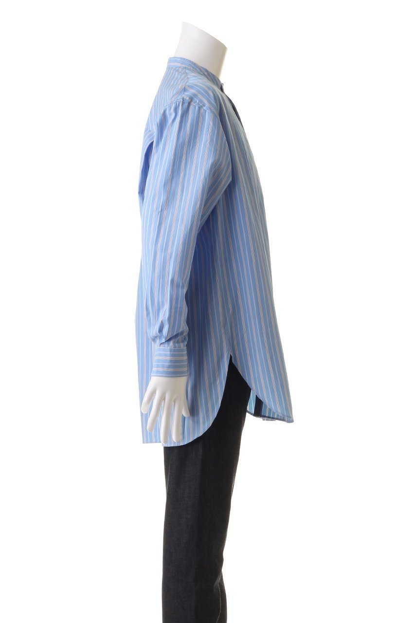 【コロン/:colon / MEN】の【MEN】Cotton Stripe バンドカラーシャツ 人気、トレンドファッション・服の通販 founy(ファニー) 　ファッション　Fashion　メンズファッション　MEN　ストライプ　Stripe　スリーブ　Sleeve　タイプライター　Typewriter　プリーツ　Pleats　リュクス　Luxe　ロング　Long　定番　Standard　other-3|ID: prp329100004102843 ipo3291000000031413732