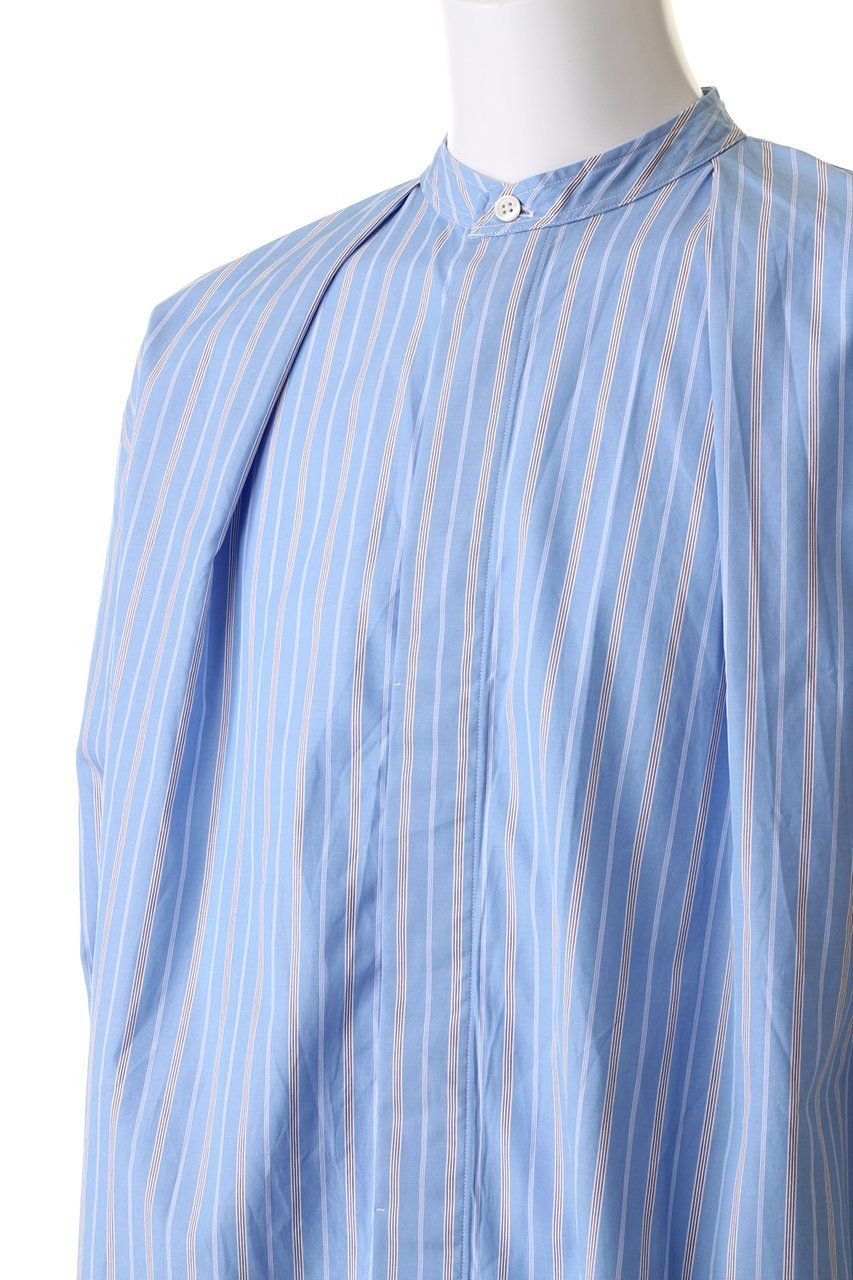 【コロン/:colon / MEN】の【MEN】Cotton Stripe バンドカラーシャツ 人気、トレンドファッション・服の通販 founy(ファニー) 　ファッション　Fashion　メンズファッション　MEN　ストライプ　Stripe　スリーブ　Sleeve　タイプライター　Typewriter　プリーツ　Pleats　リュクス　Luxe　ロング　Long　定番　Standard　other-5|ID: prp329100004102843 ipo3291000000031413736