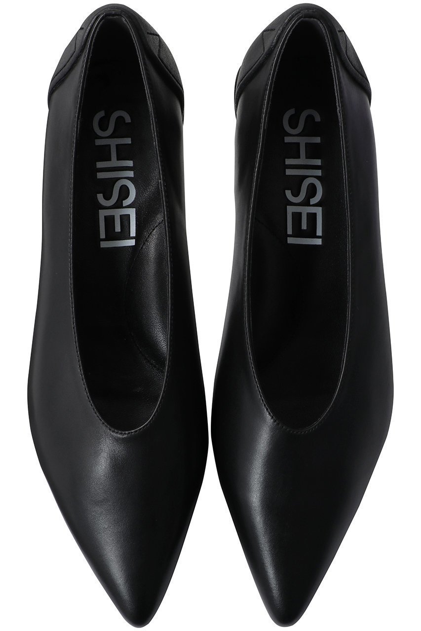 【シセイ/SHISEI】のMM POINTED U PUMPS(レイン対応) インテリア・キッズ・メンズ・レディースファッション・服の通販 founy(ファニー) 　ファッション　Fashion　レディースファッション　WOMEN　シューズ　Shoes　フラット　Flat　ポインテッド　Pointed　レイン　Rain　エレガント 上品　Elegant　ブラック|ID: prp329100004104342 ipo3291000000027894247