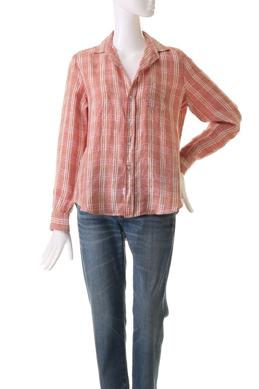 【フランク&アイリーン/Frank&Eileen】のEILEEN フランネルリネン レッドチェックシャツ 人気、トレンドファッション・服の通販 founy(ファニー) 　ファッション　Fashion　レディースファッション　Fashion for Women　トップス・カットソー　Cut & Sew Tops　シャツ・ブラウス・オフィスカジュアル　Elegant Blouses & Button-Ups　ジャケット　Jacket, Outerwear　スリーブ　Sleeve, Long Sleeve / Short Sleeve　チェック　Check, Plaid, Tartan　リネン　Linen, Linen Fabric　ロング　Long, Long-Length　人気　Popular, Best Seller　定番　Standard, Basic Item　other-2|ID: prp329100004104375 ipo3291000000032837428