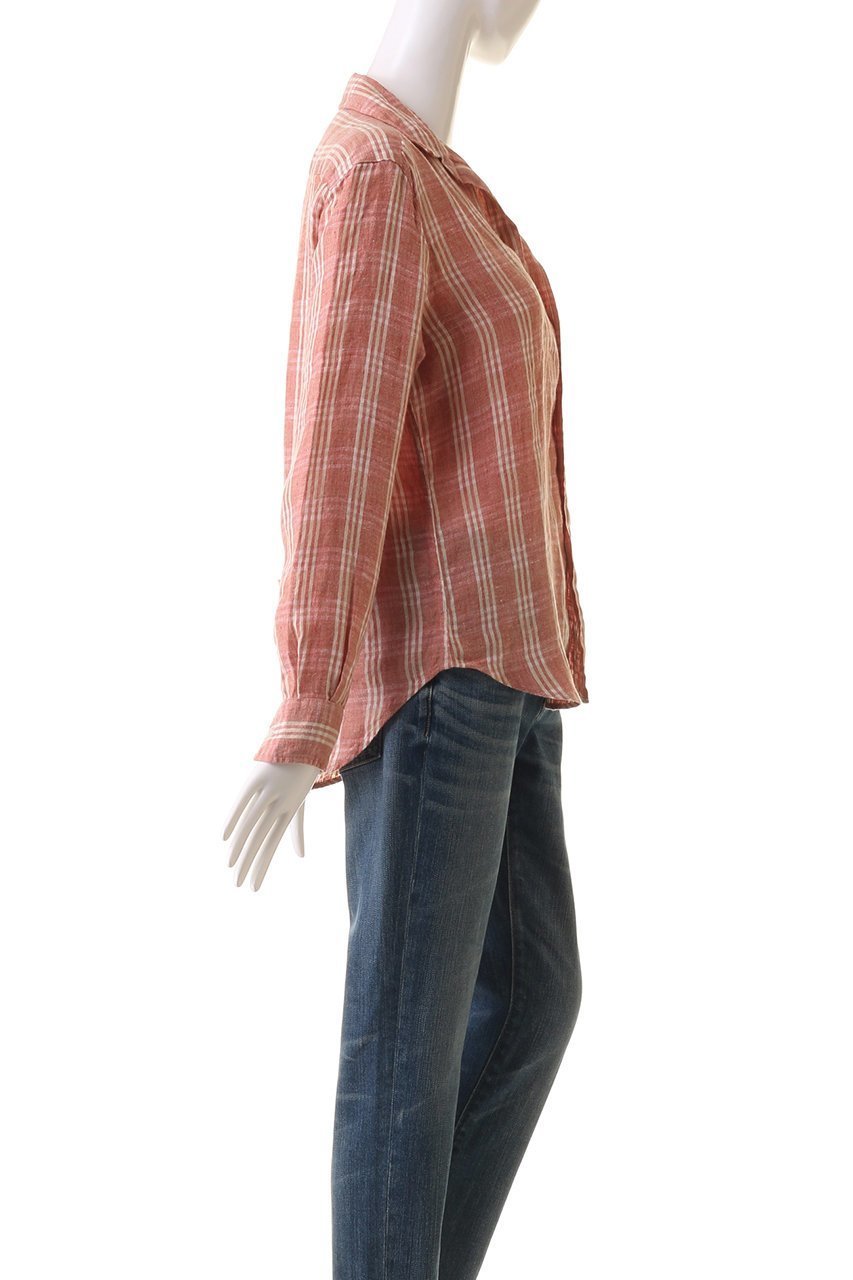 【フランク&アイリーン/Frank&Eileen】のEILEEN フランネルリネン レッドチェックシャツ 人気、トレンドファッション・服の通販 founy(ファニー) 　ファッション　Fashion　レディースファッション　Fashion for Women　トップス・カットソー　Cut & Sew Tops　シャツ・ブラウス・オフィスカジュアル　Elegant Blouses & Button-Ups　ジャケット　Jacket, Outerwear　スリーブ　Sleeve, Long Sleeve / Short Sleeve　チェック　Check, Plaid, Tartan　リネン　Linen, Linen Fabric　ロング　Long, Long-Length　人気　Popular, Best Seller　定番　Standard, Basic Item　other-3|ID: prp329100004104375 ipo3291000000032837434