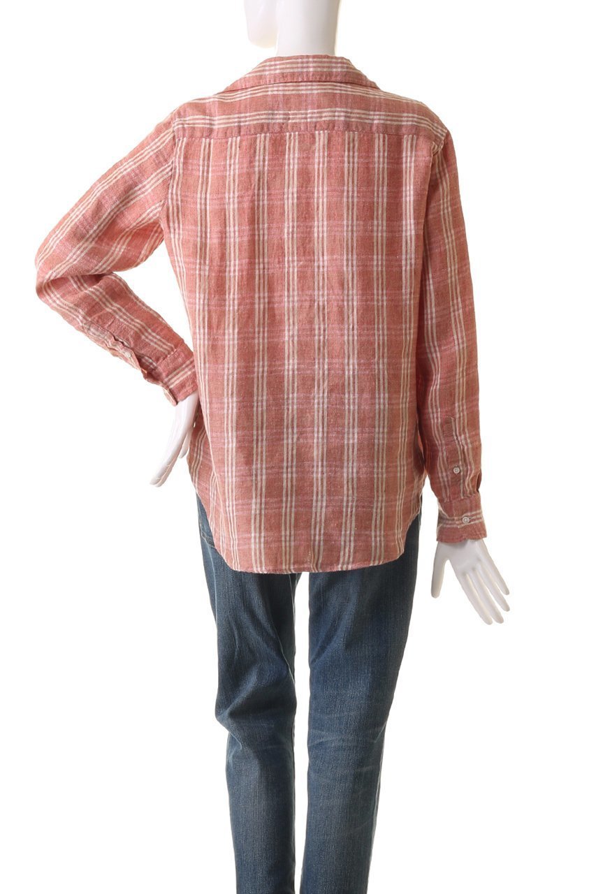 【フランク&アイリーン/Frank&Eileen】のEILEEN フランネルリネン レッドチェックシャツ 人気、トレンドファッション・服の通販 founy(ファニー) 　ファッション　Fashion　レディースファッション　Fashion for Women　トップス・カットソー　Cut & Sew Tops　シャツ・ブラウス・オフィスカジュアル　Elegant Blouses & Button-Ups　ジャケット　Jacket, Outerwear　スリーブ　Sleeve, Long Sleeve / Short Sleeve　チェック　Check, Plaid, Tartan　リネン　Linen, Linen Fabric　ロング　Long, Long-Length　人気　Popular, Best Seller　定番　Standard, Basic Item　other-4|ID: prp329100004104375 ipo3291000000032837440