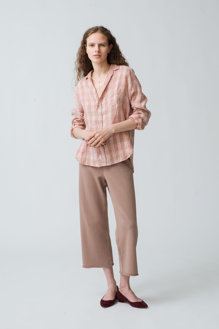 【フランク&アイリーン/Frank&Eileen】のEILEEN フランネルリネン レッドチェックシャツ 人気、トレンドファッション・服の通販 founy(ファニー) 　ファッション　Fashion　レディースファッション　Fashion for Women　トップス・カットソー　Cut & Sew Tops　シャツ・ブラウス・オフィスカジュアル　Elegant Blouses & Button-Ups　ジャケット　Jacket, Outerwear　スリーブ　Sleeve, Long Sleeve / Short Sleeve　チェック　Check, Plaid, Tartan　リネン　Linen, Linen Fabric　ロング　Long, Long-Length　人気　Popular, Best Seller　定番　Standard, Basic Item　other-6|ID: prp329100004104375 ipo3291000000032837451