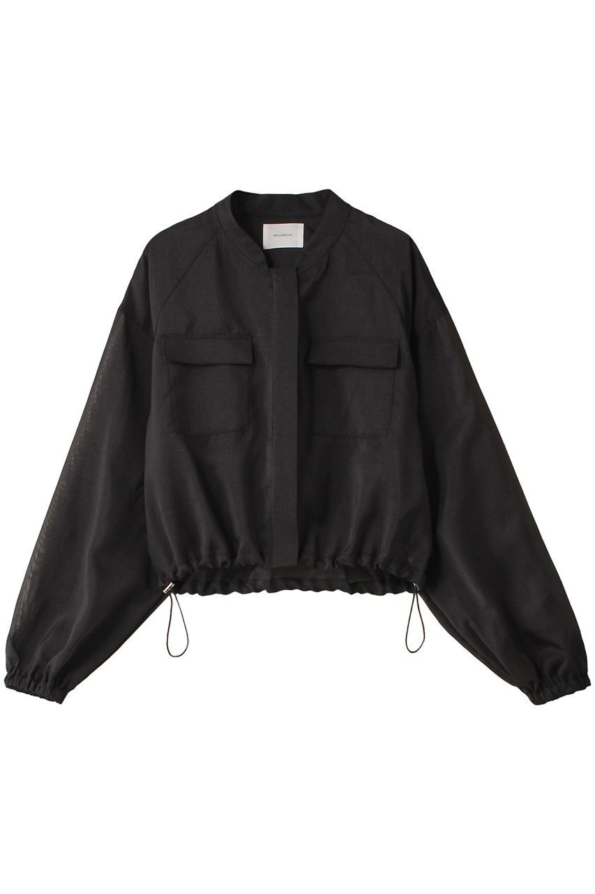 【ミディウミソリッド/MIDIUMISOLID】のsheer blouson ブルゾン インテリア・キッズ・メンズ・レディースファッション・服の通販 founy(ファニー) 　ファッション　Fashion　レディースファッション　WOMEN　アウター　Coat Outerwear　ジャケット　Jackets　ブルゾン　Blouson/Jackets　クロップド　Cropped　シアー　Sheer　ジャケット　Jacket　スリーブ　Sleeve　ブルゾン　Blouson　ベーシック　Basic　black|ID: prp329100004104378 ipo3291000000027894338