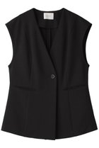 【ミディウミソリッド/MIDIUMISOLID】のno collar vest ベスト 人気、トレンドファッション・服の通販 founy(ファニー) ファッション Fashion レディースファッション WOMEN アウター Coat Outerwear ジャケット Jackets おすすめ Recommend カットソー Cut And Sew キャミソール Camisole シェイプ Shape ジャケット Jacket スリーブ Sleeve セットアップ Set Up フレンチ French ベスト Vest エレガント 上品 Elegant 夏 Summer thumbnail black|ID: prp329100004104402 ipo3291000000027894412