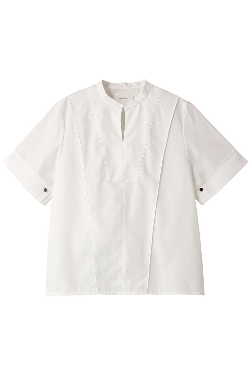 【ミディウミソリッド/MIDIUMISOLID】の2way neck blouse ブラウス 人気、トレンドファッション・服の通販 founy(ファニー) 　ファッション　Fashion　レディースファッション　WOMEN　トップス・カットソー　Tops/Tshirt　シャツ/ブラウス　Shirts/Blouses　コンパクト　Compact　ショート　Short　シンプル　Simple　スキッパー　Skipper　スタンド　Stand　スリーブ　Sleeve　エレガント 上品　Elegant　 other-1|ID: prp329100004104403 ipo3291000000027894413