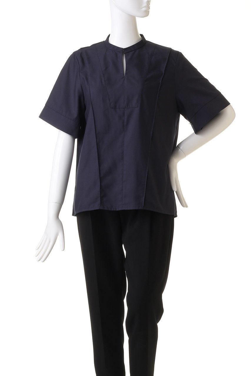 【ミディウミソリッド/MIDIUMISOLID】の2way neck blouse ブラウス 人気、トレンドファッション・服の通販 founy(ファニー) 　ファッション　Fashion　レディースファッション　WOMEN　トップス・カットソー　Tops/Tshirt　シャツ/ブラウス　Shirts/Blouses　コンパクト　Compact　ショート　Short　シンプル　Simple　スキッパー　Skipper　スタンド　Stand　スリーブ　Sleeve　エレガント 上品　Elegant　other-2|ID: prp329100004104403 ipo3291000000031413007