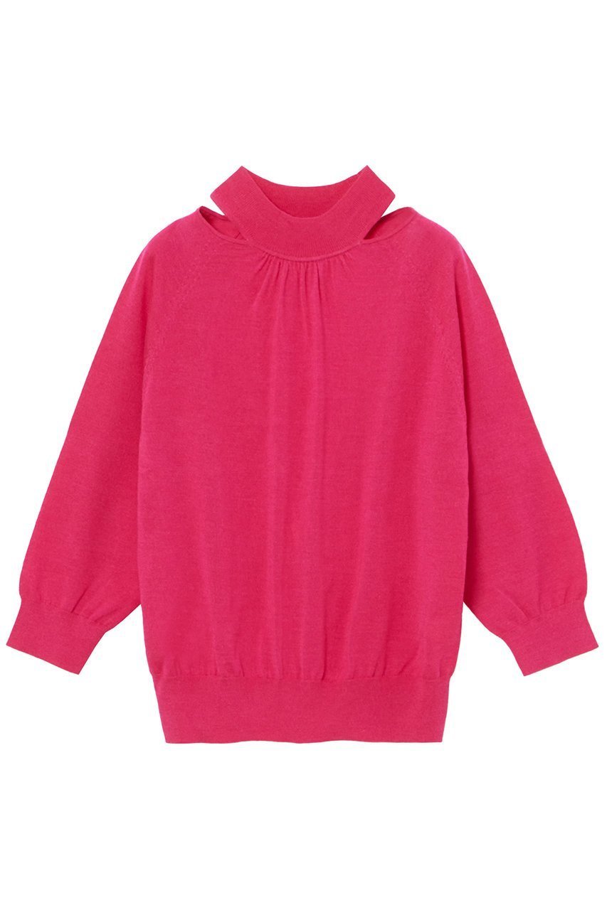 【アナイ/ANAYI】のウールシルクショルダースリット プルオーバー インテリア・キッズ・メンズ・レディースファッション・服の通販 founy(ファニー) 　ファッション　Fashion　レディースファッション　Fashion for Women　トップス・カットソー　Cut & Sew Tops　ニット　Knit Tops & Sweaters　カジュアルプルオーバー・ニットトップス　Pullovers & Knit Tops / Casual Pullovers　インナー　Innerwear　ギャザー　Gathered, Ruffled　コンパクト　Compact, Small Size　シルク　Silk, 100% Silk　ミックス　Mix, Mixed Style　ピンク|ID: prp329100004105634 ipo3291000000033705643