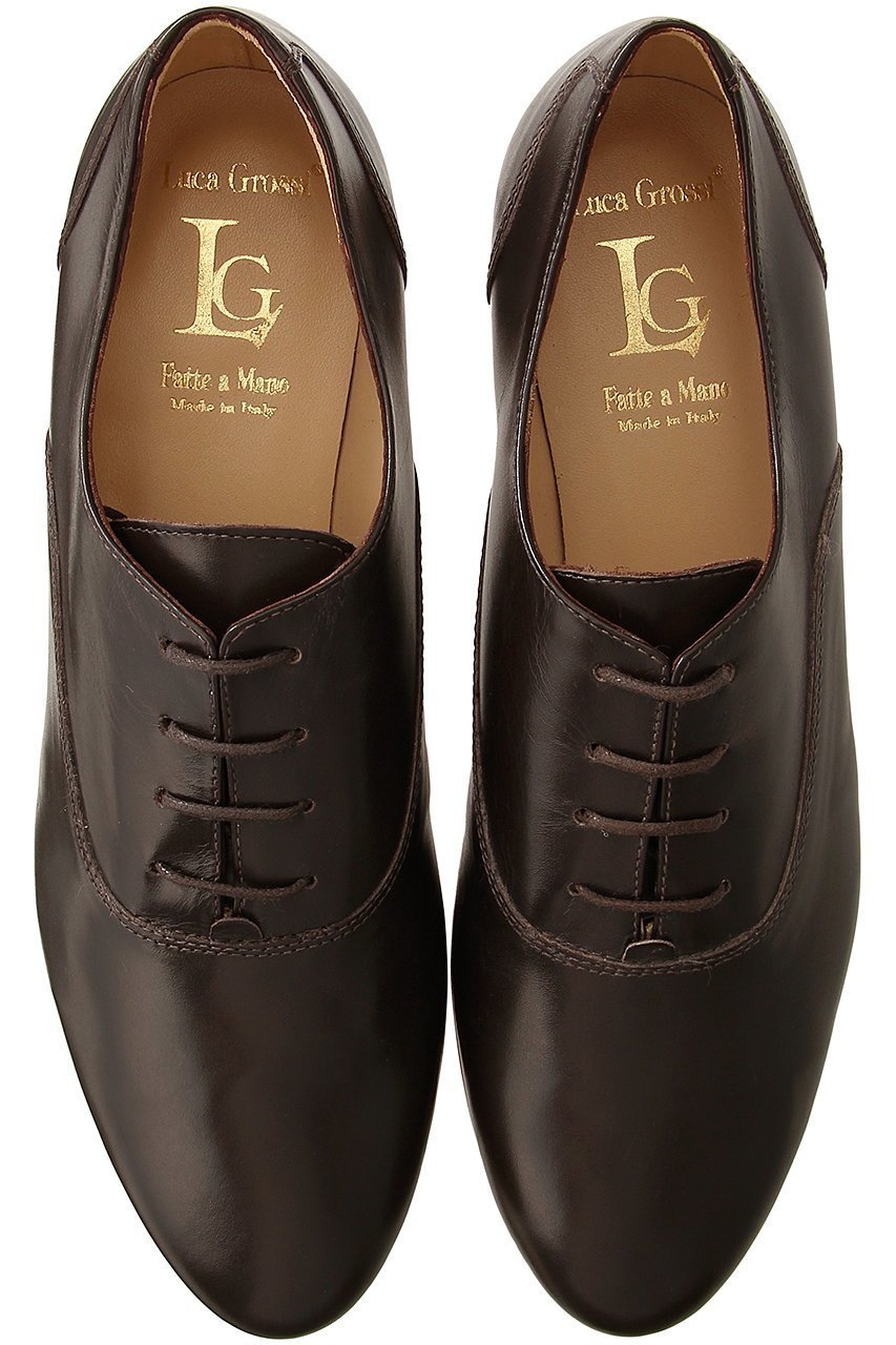 【ルカグロッシ/LucaGrossi】のレースアップシューズ インテリア・キッズ・メンズ・レディースファッション・服の通販 founy(ファニー) 　ファッション　Fashion　レディースファッション　Fashion for Women　アーモンドトゥ　Almond Toe Shoes　シューズ　Shoes, Footwear　シンプル　Simple, Minimal　フラット　Flat, Flat Shoes　エレガント 上品　Elegant　ダークブラウン|ID: prp329100004105653 ipo3291000000032857302