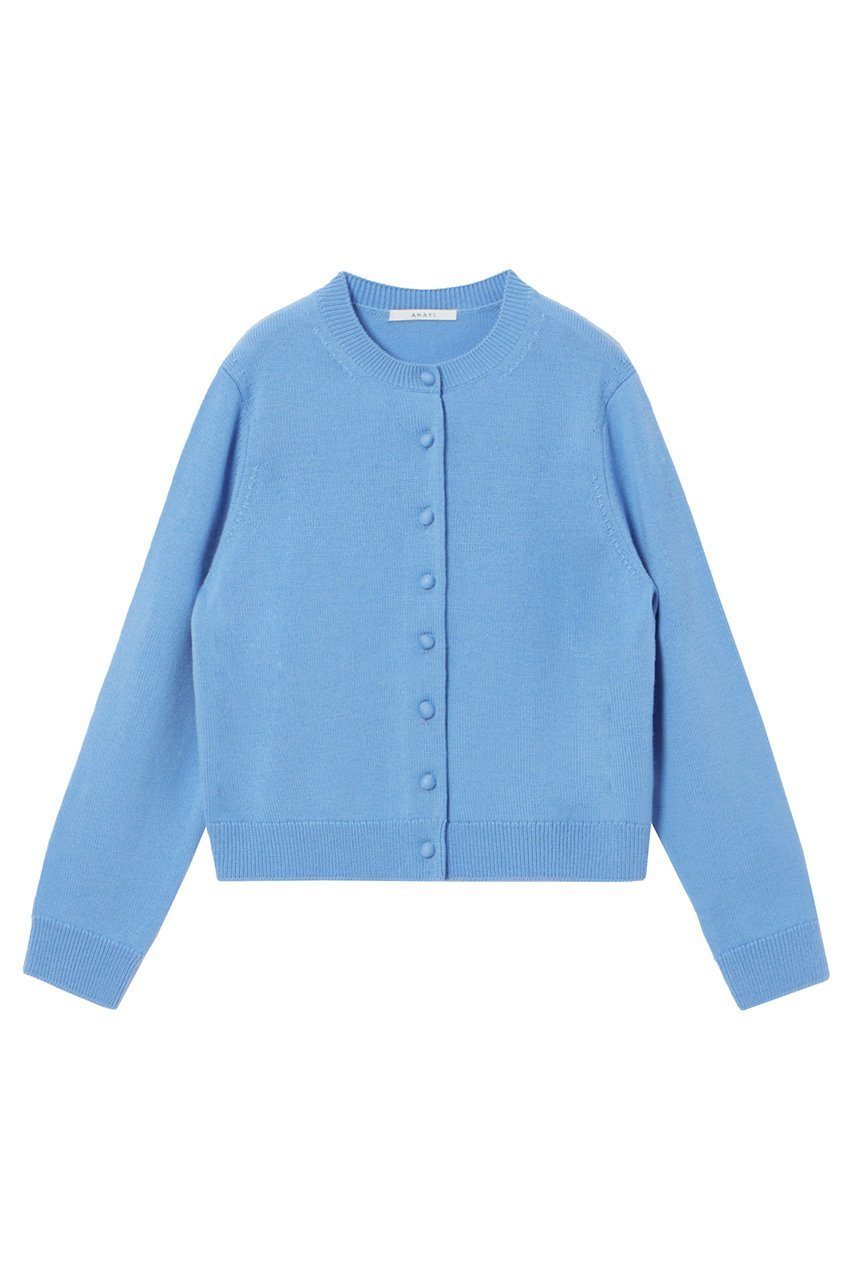 【アナイ/ANAYI】のメリノウールクルー カーディガン インテリア・キッズ・メンズ・レディースファッション・服の通販 founy(ファニー) 　ファッション　Fashion　レディースファッション　Fashion for Women　トップス・カットソー　Cut & Sew Tops　ニット　Knit Tops & Sweaters　カーディガン・羽織り　Layered Style Cardigans　なめらか　Smooth, Silky Texture　カーディガン　Cardigan, Knitwear　クラシック　Classic, Timeless Style　シンプル　Simple, Minimal　ベーシック　Basic, Essential　ミドル　Middle Length, Mid Height　モダン　Modern, Contemporary　ブルー|ID: prp329100004105656 ipo3291000000033705693