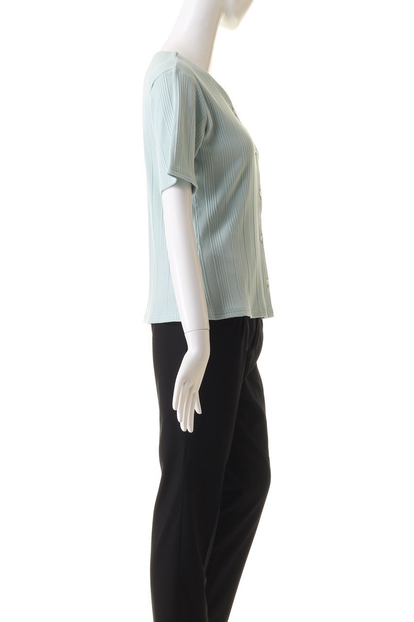【ミディウミソリッド/MIDIUMISOLID】のcompact sheer CD カーディガン 人気、トレンドファッション・服の通販 founy(ファニー) 　ファッション　Fashion　レディースファッション　WOMEN　トップス・カットソー　Tops/Tshirt　ニット　Knit Tops　カーディガン　Cardigans　おすすめ　Recommend　カーディガン　Cardigan　コンパクト　Compact　シンプル　Simple　ストライプ　Stripe　エレガント 上品　Elegant　半袖　Short Sleeve　other-3|ID: prp329100004105670 ipo3291000000031412404