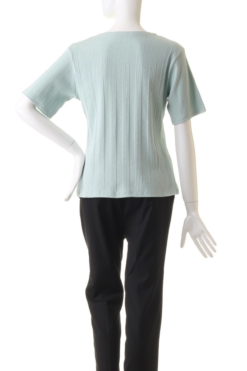 【ミディウミソリッド/MIDIUMISOLID】のcompact sheer CD カーディガン 人気、トレンドファッション・服の通販 founy(ファニー) 　ファッション　Fashion　レディースファッション　WOMEN　トップス・カットソー　Tops/Tshirt　ニット　Knit Tops　カーディガン　Cardigans　おすすめ　Recommend　カーディガン　Cardigan　コンパクト　Compact　シンプル　Simple　ストライプ　Stripe　エレガント 上品　Elegant　半袖　Short Sleeve　other-4|ID: prp329100004105670 ipo3291000000031412406