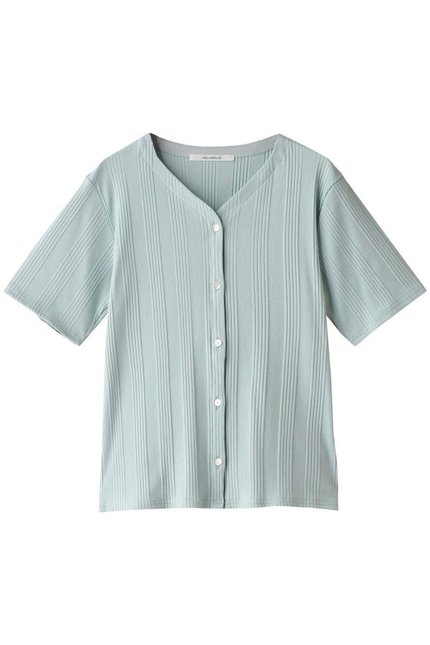 【ミディウミソリッド/MIDIUMISOLID】のcompact sheer CD カーディガン インテリア・キッズ・メンズ・レディースファッション・服の通販 founy(ファニー) 　ファッション　Fashion　レディースファッション　Fashion for Women　トップス・カットソー　Cut & Sew Tops　ニット　Knit Tops & Sweaters　カーディガン・羽織り　Layered Style Cardigans　おすすめ　Recommended / Our Picks　カーディガン　Cardigan, Knitwear　コンパクト　Compact, Small Size　シンプル　Simple, Minimal　ストライプ　Stripe, Striped Pattern　エレガント 上品　Elegant　半袖　Short Sleeve, Half Sleeve　gray|ID: prp329100004105670 ipo3291000000032936305