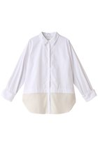 【ミディウミソリッド/MIDIUMISOLID】のsheer switching w cuffs shirt シャツ off white|ID:prp329100004105672