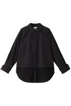 【ミディウミソリッド/MIDIUMISOLID】のsheer switching w cuffs shirt シャツ black|ID: prp329100004105672 ipo3291000000027911203