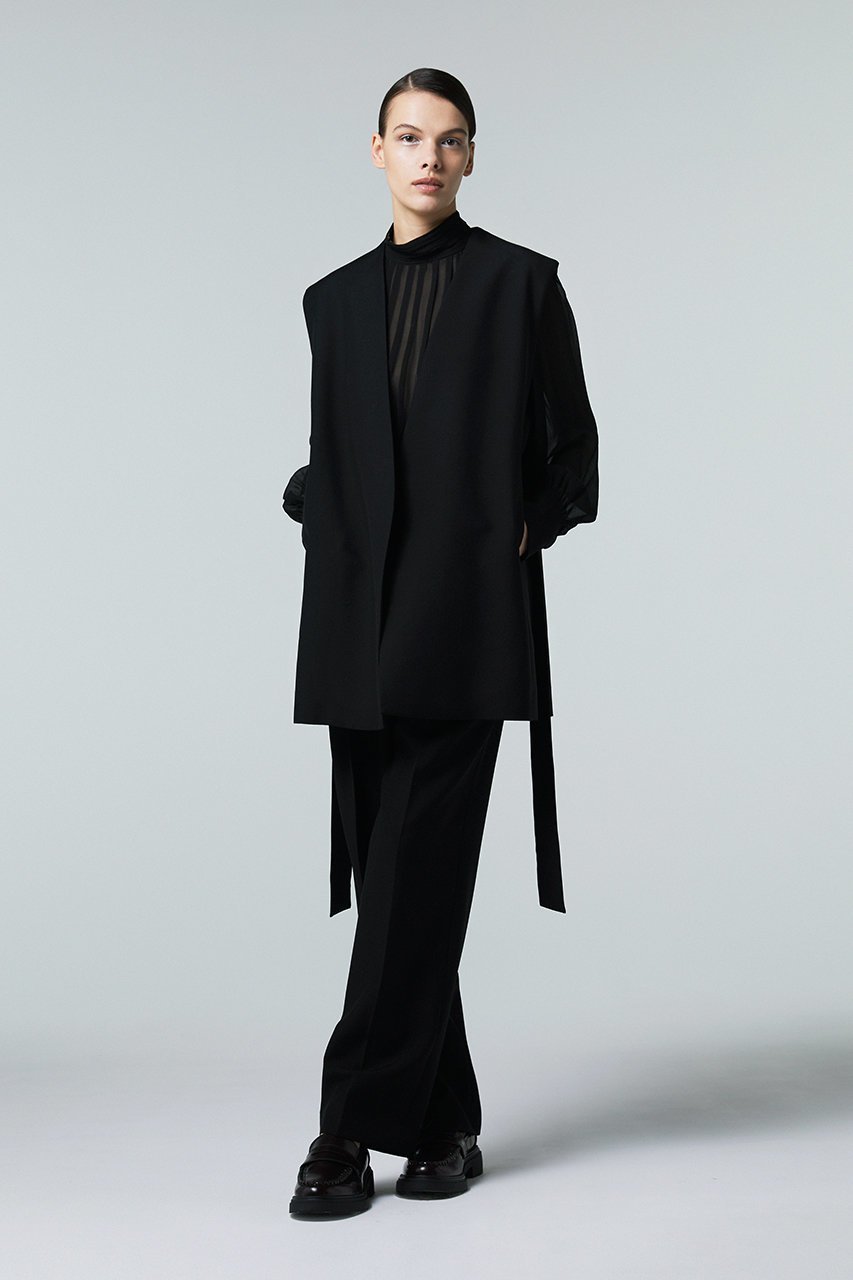 【オーヴィル/EAUVIRE】のノーカラージレ 人気、トレンドファッション・服の通販 founy(ファニー) 　ファッション　Fashion　レディースファッション　Fashion for Women　アウター　Coat / Outerwear Collection　レディースジャケット・軽アウター　Jackets　おすすめ　Recommended / Our Picks　ジャケット　Jacket, Outerwear　スタイリッシュ　Stylish, Fashionable　スリット　Slit, Slit Detail　ベスト　Vest, Waistcoat　エレガント 上品　Elegant　日本製　Made In Japan　other-8|ID: prp329100004105737 ipo3291000000032943430