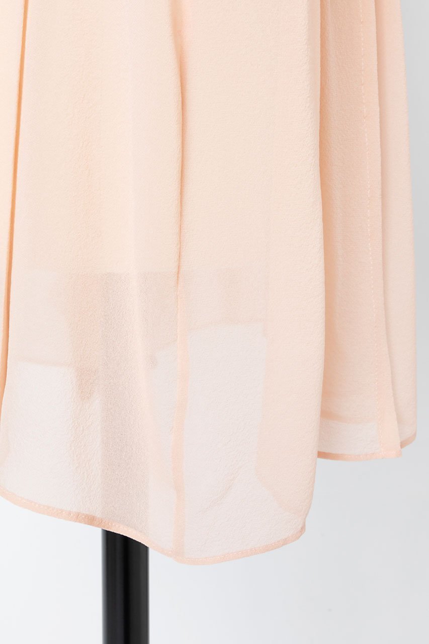 【オーヴィル/EAUVIRE】のランダムタックシルクブラウス 人気、トレンドファッション・服の通販 founy(ファニー) 　ファッション　Fashion　レディースファッション　WOMEN　トップス・カットソー　Tops/Tshirt　シャツ/ブラウス　Shirts/Blouses　なめらか　Smooth　クラシカル　Classical　シルク　Silk　ジョーゼット　Georgette　スリーブ　Sleeve　ハイネック　High Neck　フレア　Flare　ランダム　Random　ロング　Long　other-7|ID: prp329100004105740 ipo3291000000031412553