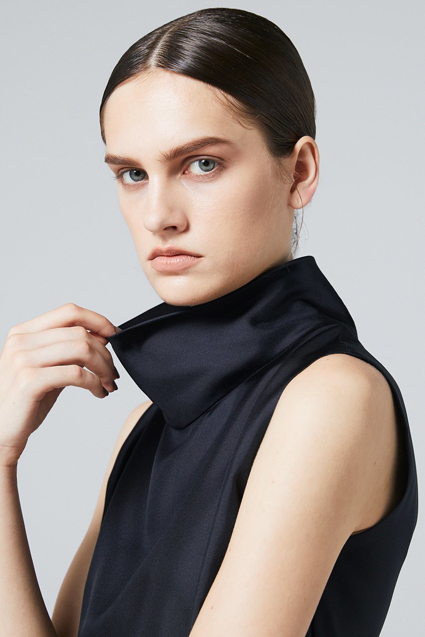 【オーヴィル/EAUVIRE】のスタンドカラーシルクブラウス 人気、トレンドファッション・服の通販 founy(ファニー) 　ファッション　Fashion　レディースファッション　WOMEN　トップス・カットソー　Tops/Tshirt　キャミソール / ノースリーブ　No Sleeves　シャツ/ブラウス　Shirts/Blouses　おすすめ　Recommend　イタリア　Italy　シルク　Silk　ツイル　Twill　ノースリーブ　No Sleeve　ハイネック　High Neck　other-2|ID: prp329100004105741 ipo3291000000031412557