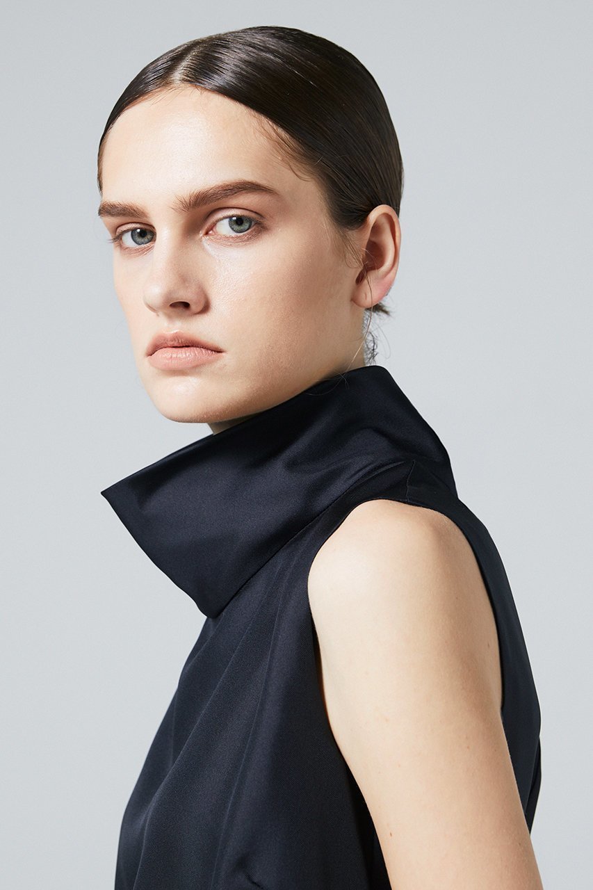 【オーヴィル/EAUVIRE】のスタンドカラーシルクブラウス 人気、トレンドファッション・服の通販 founy(ファニー) 　ファッション　Fashion　レディースファッション　WOMEN　トップス・カットソー　Tops/Tshirt　キャミソール / ノースリーブ　No Sleeves　シャツ/ブラウス　Shirts/Blouses　おすすめ　Recommend　イタリア　Italy　シルク　Silk　ツイル　Twill　ノースリーブ　No Sleeve　ハイネック　High Neck　other-3|ID: prp329100004105741 ipo3291000000031412560