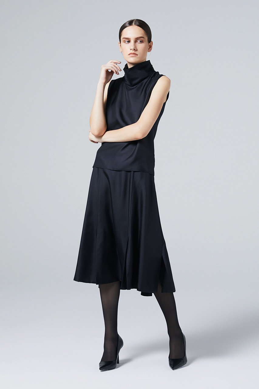 【オーヴィル/EAUVIRE】のスタンドカラーシルクブラウス 人気、トレンドファッション・服の通販 founy(ファニー) 　ファッション　Fashion　レディースファッション　WOMEN　トップス・カットソー　Tops/Tshirt　キャミソール / ノースリーブ　No Sleeves　シャツ/ブラウス　Shirts/Blouses　おすすめ　Recommend　イタリア　Italy　シルク　Silk　ツイル　Twill　ノースリーブ　No Sleeve　ハイネック　High Neck　other-4|ID: prp329100004105741 ipo3291000000031412562