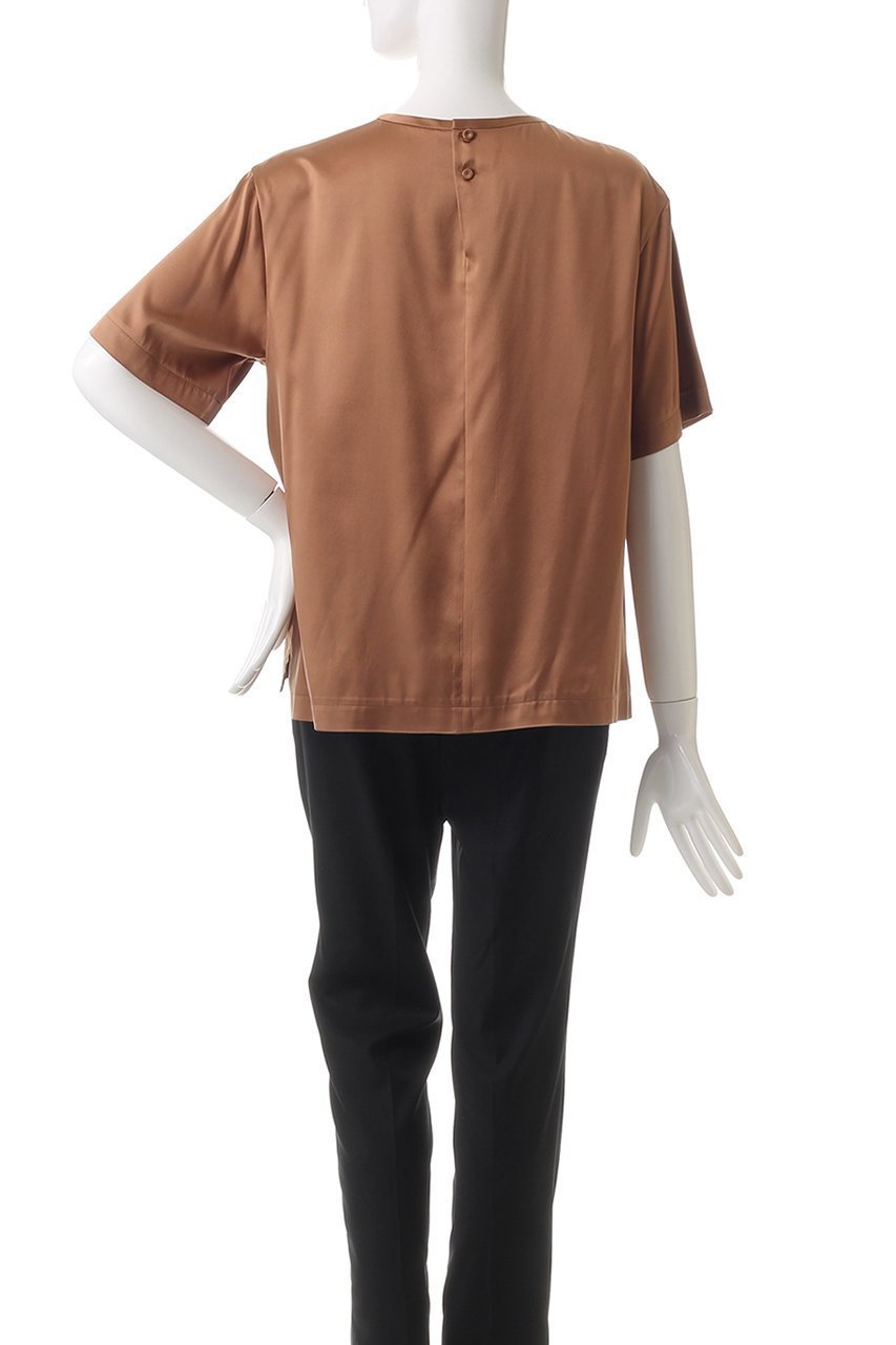 【オーヴィル/EAUVIRE】のウォッシャブルシルクTブラウス 人気、トレンドファッション・服の通販 founy(ファニー) 　ファッション　Fashion　レディースファッション　WOMEN　トップス・カットソー　Tops/Tshirt　シャツ/ブラウス　Shirts/Blouses　ロング / Tシャツ　T-Shirts　カットソー　Cut and Sewn　ショート　Short　シルク　Silk　ストレッチ　Stretch　スリーブ　Sleeve　半袖　Short Sleeve　other-4|ID: prp329100004105742 ipo3291000000031380705