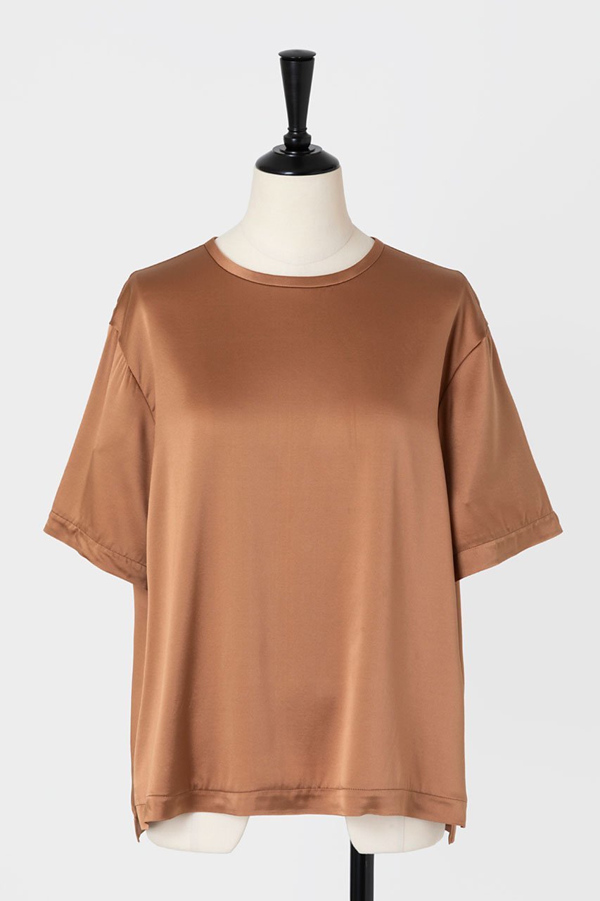 【オーヴィル/EAUVIRE】のウォッシャブルシルクTブラウス 人気、トレンドファッション・服の通販 founy(ファニー) 　ファッション　Fashion　レディースファッション　Fashion for Women　トップス・カットソー　Cut & Sew Tops　シャツ・ブラウス・オフィスカジュアル　Elegant Blouses & Button-Ups　ロングTシャツ・Tシャツ　Longline T-Shirts & Tees　カットソー・ベーシックTシャツ　Cut-and-Sewn Tops / Stretch Tees & Basics　ショート　Short, Short Length　シルク　Silk, 100% Silk　ストレッチ　Stretch, Stretchy Fabric　スリーブ　Sleeve, Long Sleeve / Short Sleeve　半袖　Short Sleeve, Half Sleeve　 other-1|ID: prp329100004105742 ipo3291000000035816914