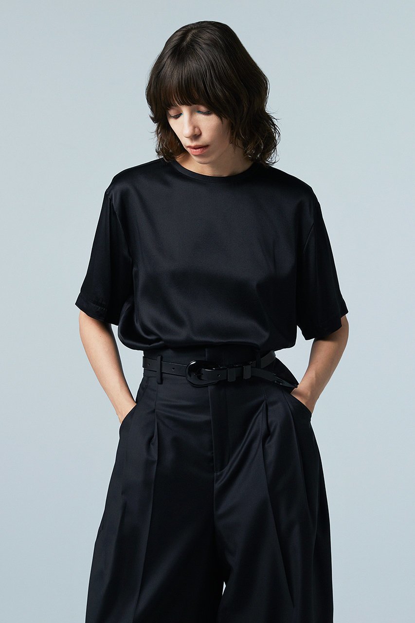 【オーヴィル/EAUVIRE】のウォッシャブルシルクTブラウス 人気、トレンドファッション・服の通販 founy(ファニー) 　ファッション　Fashion　レディースファッション　Fashion for Women　トップス・カットソー　Cut & Sew Tops　シャツ・ブラウス・オフィスカジュアル　Elegant Blouses & Button-Ups　ロングTシャツ・Tシャツ　Longline T-Shirts & Tees　カットソー・ベーシックTシャツ　Cut-and-Sewn Tops / Stretch Tees & Basics　ショート　Short, Short Length　シルク　Silk, 100% Silk　ストレッチ　Stretch, Stretchy Fabric　スリーブ　Sleeve, Long Sleeve / Short Sleeve　半袖　Short Sleeve, Half Sleeve　other-8|ID: prp329100004105742 ipo3291000000035816934