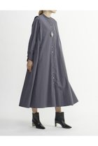 【プレインピープル/PLAIN PEOPLE】の綿麻高密度ツイルショルダータックシャツドレス グレー|ID:prp329100004105770