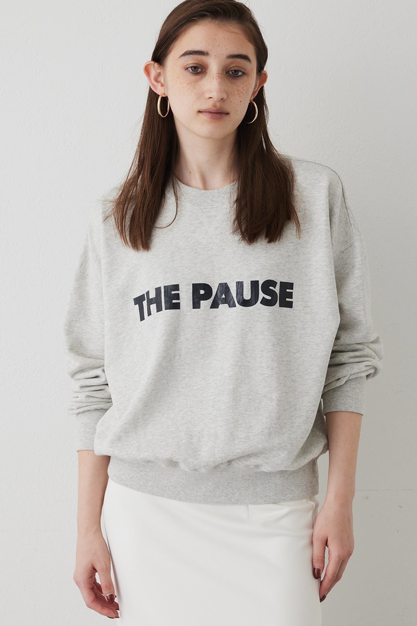 【ウィムガゼット/Whim Gazette】の【THE PAUSE】THE PAUSEスウェット インテリア・キッズ・メンズ・レディースファッション・服の通販 founy(ファニー) 　ファッション　Fashion　レディースファッション　Fashion for Women　トップス・カットソー　Cut & Sew Tops　シャツ・ブラウス・オフィスカジュアル　Elegant Blouses & Button-Ups　レディースパーカー・カジュアルフーディー　Casual Hoodies & Sweatshirts　ロングTシャツ・Tシャツ　Longline T-Shirts & Tees　スウェット・クルーネックトップス　Sweatshirts & Crewnecks / Relaxed Fit Sweat Tops　カットソー・ベーシックTシャツ　Cut-and-Sewn Tops / Stretch Tees & Basics　インナー　Innerwear　クラシック　Classic, Timeless Style　ショルダー　Shoulder, Shoulder Strap　スウェット / スエット　Sweatshirt, Sweatwear　スタンダード　Standard, Basic　ドロップ　Drop Shoulder, Dropped Style　パウダー　Powder, Soft Tone　プリント　Print, Printed Pattern　ヴィンテージ　Vintage Style　ライトグレー|ID: prp329100004105782 ipo3291000000032849314