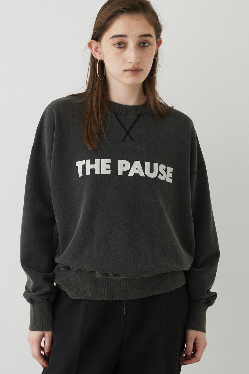 【ウィムガゼット/Whim Gazette】の【THE PAUSE】THE PAUSEスウェット インテリア・キッズ・メンズ・レディースファッション・服の通販 founy(ファニー) 　ファッション　Fashion　レディースファッション　Fashion for Women　トップス・カットソー　Cut & Sew Tops　シャツ・ブラウス・オフィスカジュアル　Elegant Blouses & Button-Ups　レディースパーカー・カジュアルフーディー　Casual Hoodies & Sweatshirts　ロングTシャツ・Tシャツ　Longline T-Shirts & Tees　スウェット・クルーネックトップス　Sweatshirts & Crewnecks / Relaxed Fit Sweat Tops　カットソー・ベーシックTシャツ　Cut-and-Sewn Tops / Stretch Tees & Basics　インナー　Innerwear　クラシック　Classic, Timeless Style　ショルダー　Shoulder, Shoulder Strap　スウェット / スエット　Sweatshirt, Sweatwear　スタンダード　Standard, Basic　ドロップ　Drop Shoulder, Dropped Style　パウダー　Powder, Soft Tone　プリント　Print, Printed Pattern　ヴィンテージ　Vintage Style　ブラック|ID: prp329100004105782 ipo3291000000032849320