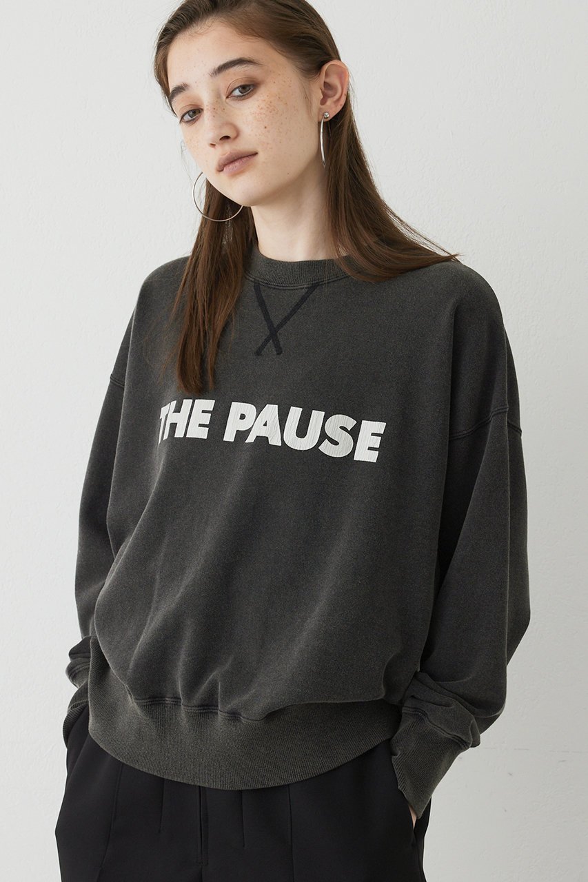【ウィムガゼット/Whim Gazette】の【THE PAUSE】THE PAUSEスウェット 人気、トレンドファッション・服の通販 founy(ファニー) 　ファッション　Fashion　レディースファッション　Fashion for Women　トップス・カットソー　Cut & Sew Tops　シャツ・ブラウス・オフィスカジュアル　Elegant Blouses & Button-Ups　レディースパーカー・カジュアルフーディー　Casual Hoodies & Sweatshirts　ロングTシャツ・Tシャツ　Longline T-Shirts & Tees　スウェット・クルーネックトップス　Sweatshirts & Crewnecks / Relaxed Fit Sweat Tops　カットソー・ベーシックTシャツ　Cut-and-Sewn Tops / Stretch Tees & Basics　インナー　Innerwear　クラシック　Classic, Timeless Style　ショルダー　Shoulder, Shoulder Strap　スウェット / スエット　Sweatshirt, Sweatwear　スタンダード　Standard, Basic　ドロップ　Drop Shoulder, Dropped Style　パウダー　Powder, Soft Tone　プリント　Print, Printed Pattern　ヴィンテージ　Vintage Style　other-3|ID: prp329100004105782 ipo3291000000032849332