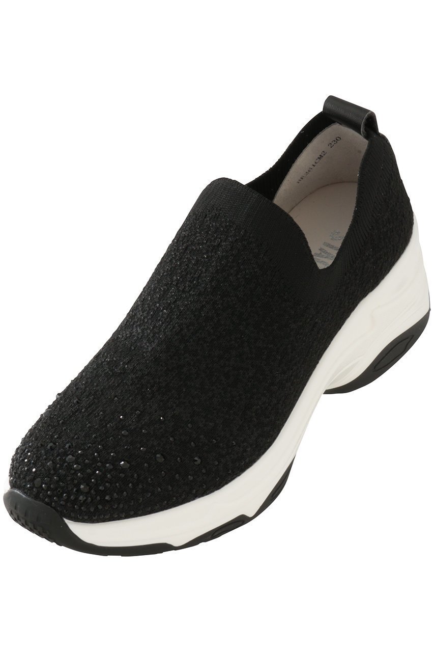 【スタッカート/STACCATO】のMIXニットハイスリッポン インテリア・キッズ・メンズ・レディースファッション・服の通販 founy(ファニー) 　ファッション　Fashion　レディースファッション　Fashion for Women　グラデーション　Gradient, Ombre　シューズ　Shoes, Footwear　ストーン　Stone, Gem-Like　スリッポン　Slip-On, Loafer　フィット　Fit, Slim Fit　フラット　Flat, Flat Shoes　定番　Standard, Basic Item　ブラック|ID: prp329100004107064 ipo3291000000036866033