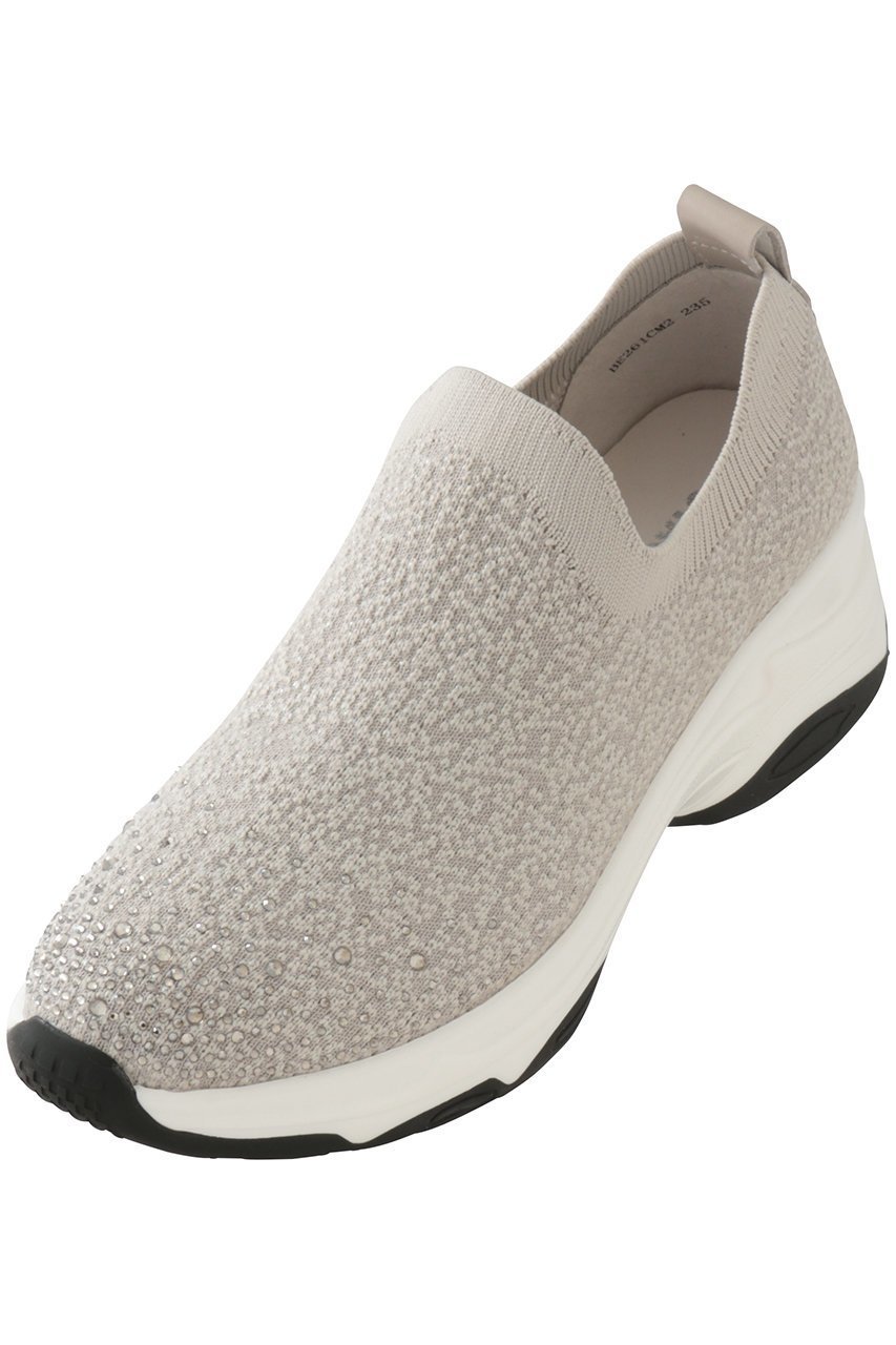 【スタッカート/STACCATO】のMIXニットハイスリッポン インテリア・キッズ・メンズ・レディースファッション・服の通販 founy(ファニー) 　ファッション　Fashion　レディースファッション　Fashion for Women　グラデーション　Gradient, Ombre　シューズ　Shoes, Footwear　ストーン　Stone, Gem-Like　スリッポン　Slip-On, Loafer　フィット　Fit, Slim Fit　フラット　Flat, Flat Shoes　定番　Standard, Basic Item　グレー|ID: prp329100004107064 ipo3291000000036866034