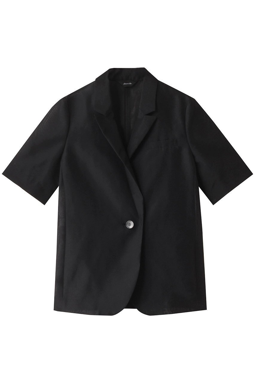【アルアバイル/allureville】のシアーハーフスリーブシングルジャケット インテリア・キッズ・メンズ・レディースファッション・服の通販 founy(ファニー) 　ファッション　Fashion　レディースファッション　Fashion for Women　アウター　Coat / Outerwear Collection　レディースジャケット・軽アウター　Jackets　エアリー　Airy Texture　シアー　Sheer, See-Through　ジャケット　Jacket, Outerwear　トレンド　Trend, Trending Now　ブラック|ID: prp329100004107126 ipo3291000000032948812
