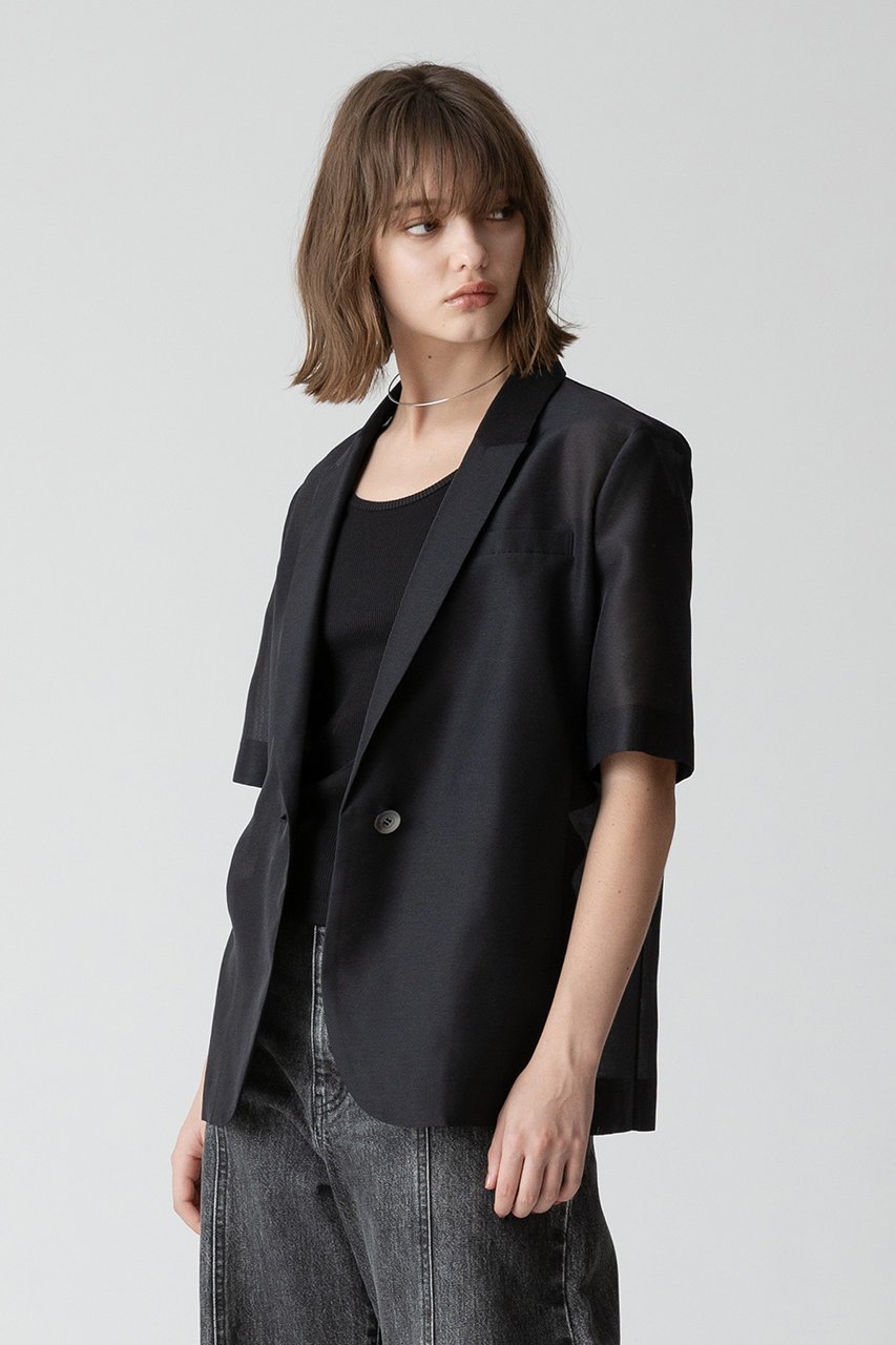【アルアバイル/allureville】のシアーハーフスリーブシングルジャケット 人気、トレンドファッション・服の通販 founy(ファニー) 　ファッション　Fashion　レディースファッション　Fashion for Women　アウター　Coat / Outerwear Collection　レディースジャケット・軽アウター　Jackets　エアリー　Airy Texture　シアー　Sheer, See-Through　ジャケット　Jacket, Outerwear　トレンド　Trend, Trending Now　other-8|ID: prp329100004107126 ipo3291000000032948854