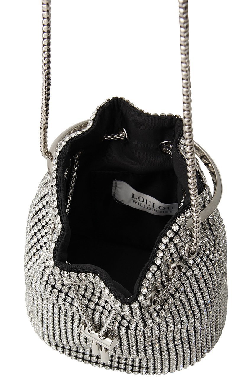 【アルアバイル/allureville】の【Loulou Willoughby】ビジュー巾着ショルダー 人気、トレンドファッション・服の通販 founy(ファニー) 　ファッション　Fashion　レディースファッション　Fashion for Women　バッグ　Bags　おすすめ　Recommended / Our Picks　ショルダー　Shoulder, Shoulder Strap　ジュエリー　Jewelry, Accessories　デニム　Denim, Jeans Material　パーティ　Party, Party Style　ビジュー　Bijou, Jewel-like Accent　リュクス　Luxury, Elegant, High-End, Chic　巾着　Drawstring Bag, Kinchaku　other-5|ID: prp329100004107148 ipo3291000000032788527