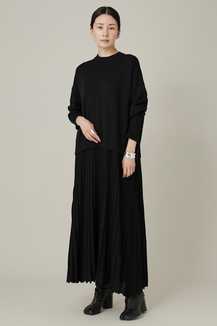 【カレンソロジー/Curensology】のプリーツドッキングワンピース 人気、トレンドファッション・服の通販 founy(ファニー) 　ファッション　Fashion　レディースファッション　Fashion for Women　ワンピース　Dresses　チュニック　Tunic Tops & Dresses　おすすめ　Recommended / Our Picks　シューズ　Shoes, Footwear　セットアップ　Set-Up, Coordinated Outfit　チュニック　Tunic, Long Top　ドッキング　Docking, Mixed Material　プリーツ　Pleats, Pleated　ミドル　Middle Length, Mid Height　ロング　Long, Long-Length　other-2|ID: prp329100004107154 ipo3291000000032888624