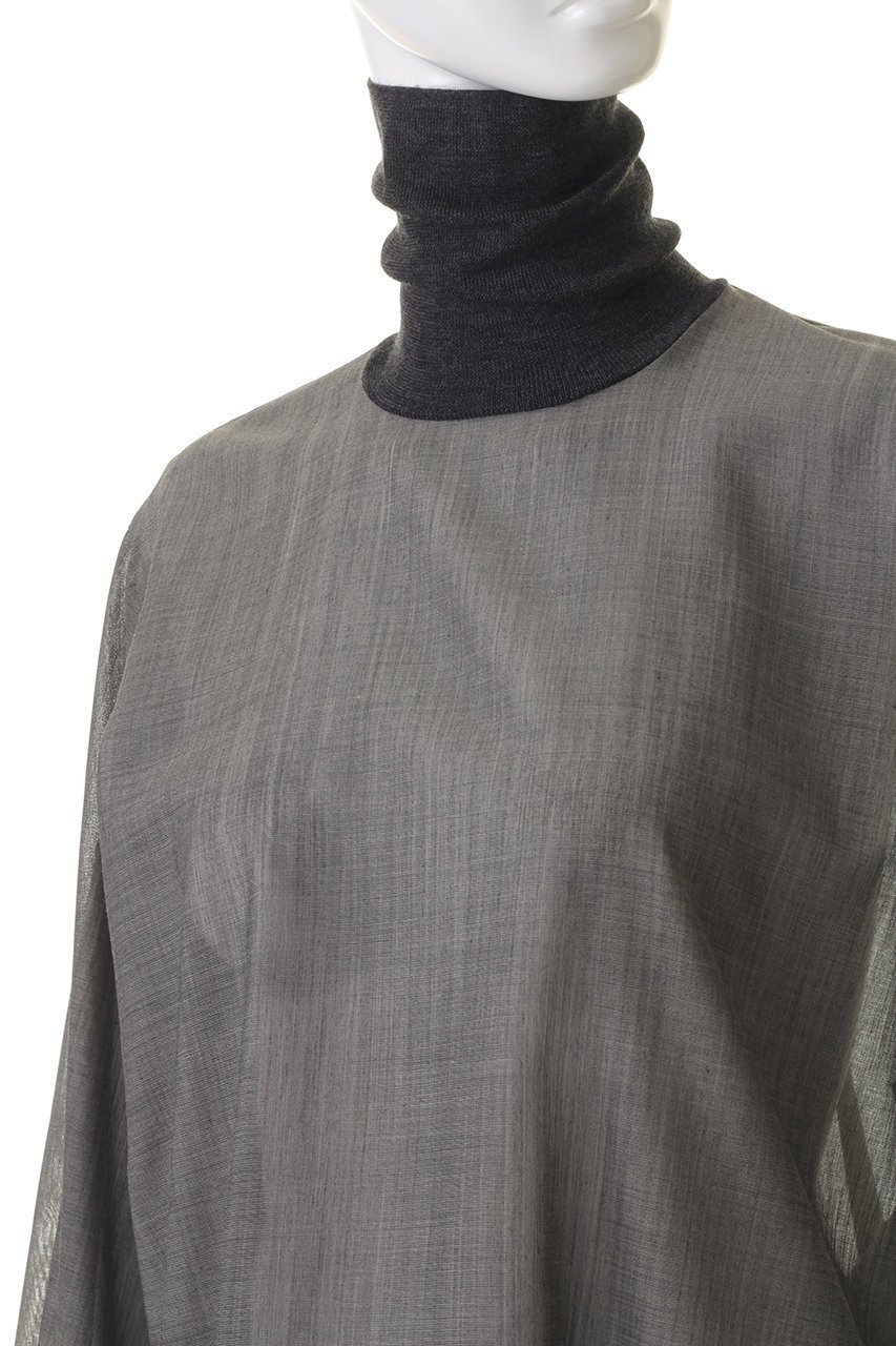 【ベイジ,/BEIGE,】のMOYE(モイエ)/ハイネックブラウス 人気、トレンドファッション・服の通販 founy(ファニー) 　ファッション　Fashion　レディースファッション　Fashion for Women　トップス・カットソー　Cut & Sew Tops　シャツ・ブラウス・オフィスカジュアル　Elegant Blouses & Button-Ups　インナー　Innerwear　シンプル　Simple, Minimal　スリーブ　Sleeve, Long Sleeve / Short Sleeve　ハイネック　High Neck, Mock Neck　ロング　Long, Long-Length　other-5|ID: prp329100004108644 ipo3291000000032902437