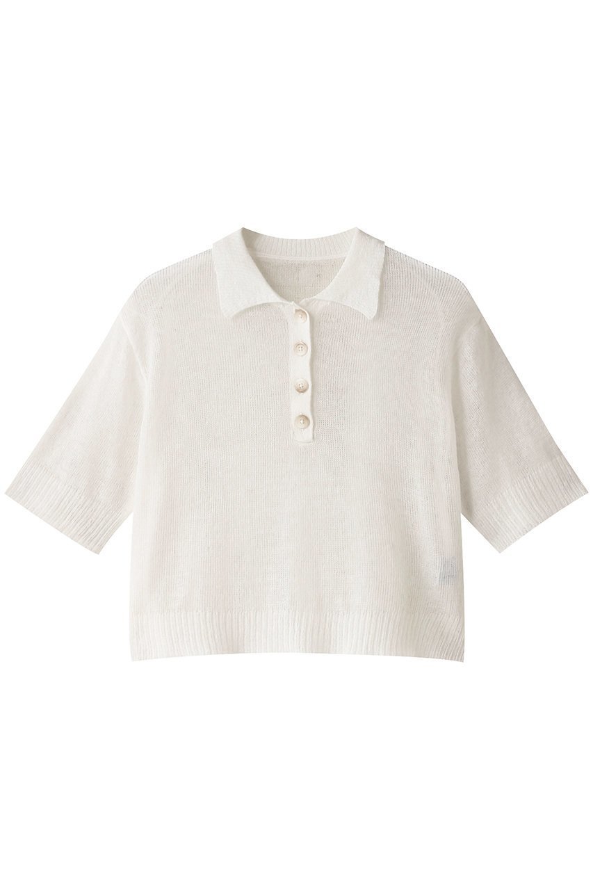 【リムアーク/RIM.ARK】のMohair polo knit/ニット インテリア・キッズ・メンズ・レディースファッション・服の通販 founy(ファニー) 　ファッション　Fashion　レディースファッション　WOMEN　トップス・カットソー　Tops/Tshirt　ニット　Knit Tops　プルオーバー　Pullover　スポーティ　Sporty　モヘア　Mohair　ホワイト|ID: prp329100004110546 ipo3291000000031602649