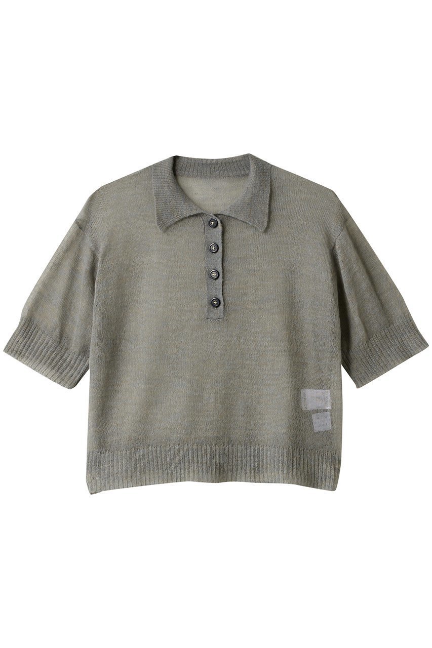 【リムアーク/RIM.ARK】のMohair polo knit/ニット インテリア・キッズ・メンズ・レディースファッション・服の通販 founy(ファニー) 　ファッション　Fashion　レディースファッション　Ladies' Fashion Online　トップス・カットソー　Tops/Tshirt　ニット　Knit Tops　プルオーバー　Pullover　スポーティ　Sporty　モヘア　Mohair　再入荷　Restock/Back In Stock/Re Arrival　ライトグリーン|ID: prp329100004110546 ipo3291000000032549689