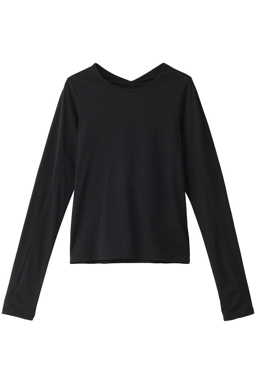 【ジュリエ/Julier】のライトプライムバックシャンロンスリプルオーバー インテリア・キッズ・メンズ・レディースファッション・服の通販 founy(ファニー) 　ファッション　Fashion　レディースファッション　WOMEN　トップス・カットソー　Tops/Tshirt　プルオーバー　Pullover　スポーツウェア　Sportswear　スポーツ トップス　Sports Tops　ギャザー　Gather　ストレッチ　Stretch　スポーツ　Sports　ワーク　Work　再入荷　Restock/Back In Stock/Re Arrival　長袖　Long Sleeve　ブラック|ID: prp329100004110558 ipo3291000000032362642