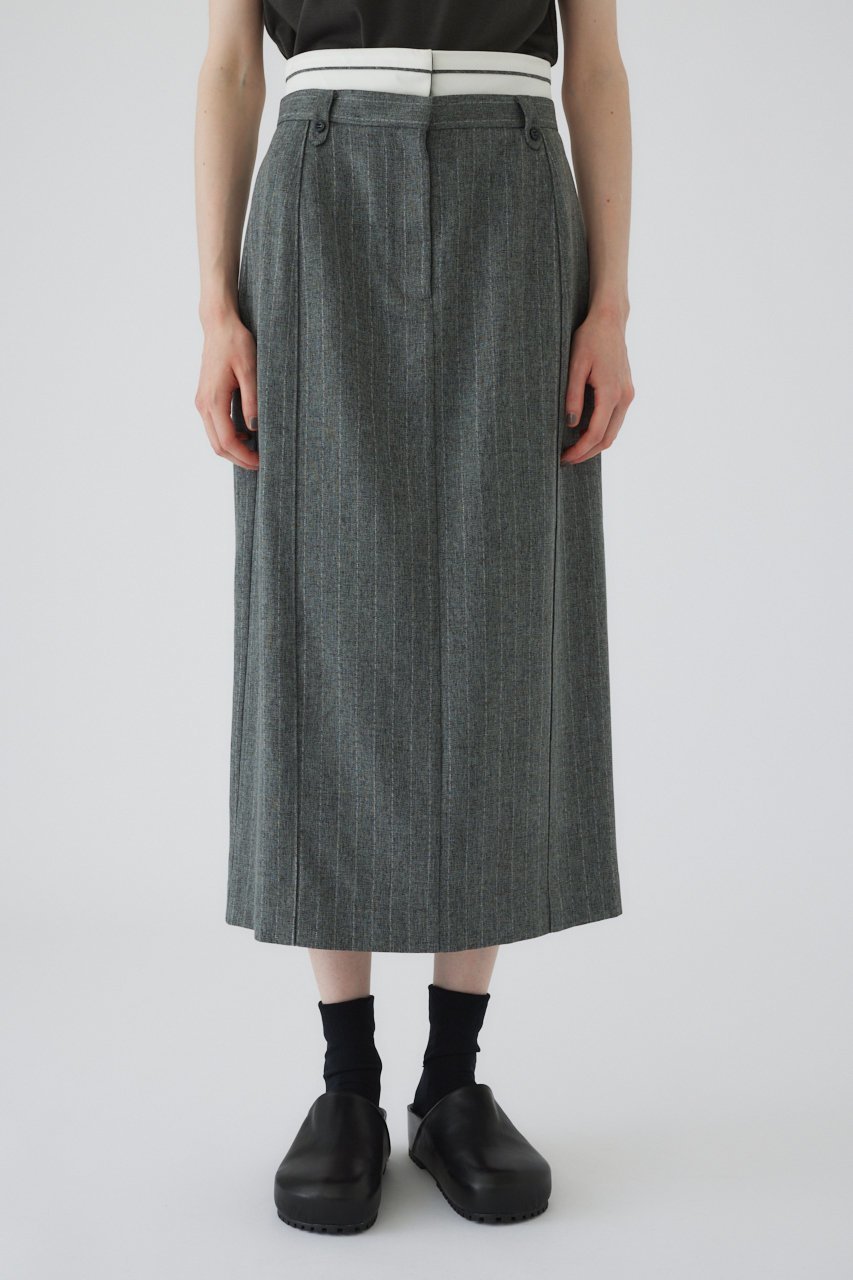 【リムアーク/RIM.ARK】のDouble waist middle SK/スカート 人気、トレンドファッション・服の通販 founy(ファニー) 　ファッション　Fashion　レディースファッション　WOMEN　スカート　Skirt　ロングスカート　Long Skirt　ストライプ　Stripe　スラックス　Slacks　センター　Center　ダブル　Double　マニッシュ　Mannish　ミドル　Middle　メランジ　Melange　ロング　Long　other-6|ID: prp329100004110588 ipo3291000000031411442